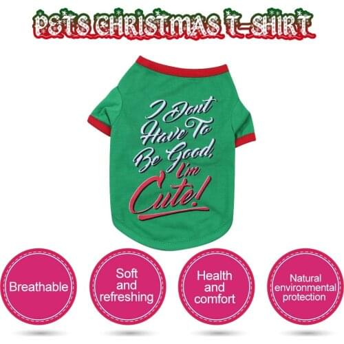 Fashion Dog Clothing T-Shirt Party Christmas Pet Dog T-Shirt Puppy Costume Dog Vest For Festival Decoration