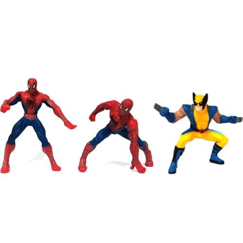 Lot of 3 MU Spider & Wolferine Mini 3" Loose Statue Figure Set