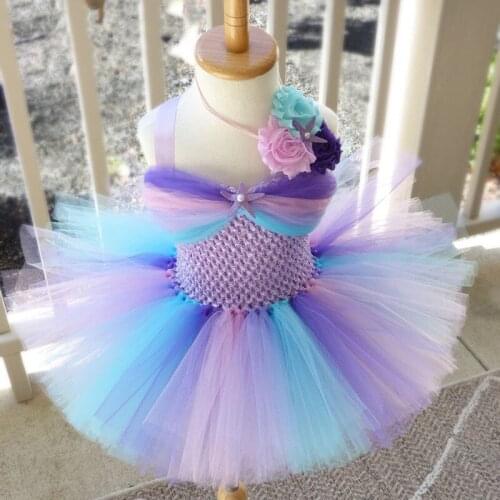 2021 New Girls Tutu Dress Handmade Pompous Cosplay Costume Birthday Party PerformanceTeenager princess dress Girl Dresses2-10Y