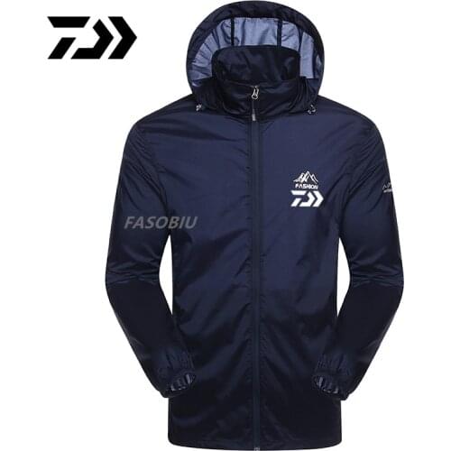 2021 Daiwa Outdoor Long Sleeve Sunscreen Fishing Clothes Waterproof Breathable Jacket Thin Jacket Hooded Fishing Clothing