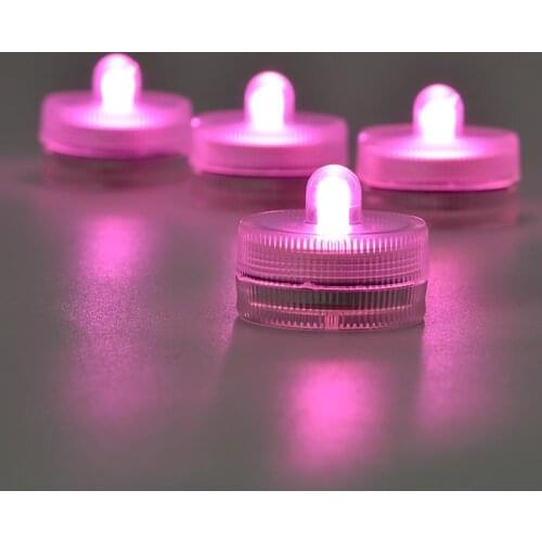 12pcs/Lot Battery Operated Slow Color Changing RGB Submersible LED Tea Light Waterproof LED Candles For Wedding Party Decor