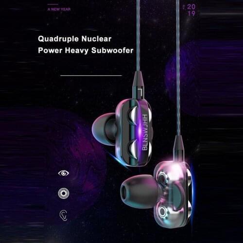 High Bass Sport Wired Earphone Wired HiFi 3.5mm In-Ear Headphone Stereo Earbuds Ergonomic Sports Headsest for Samsung Xiaomi