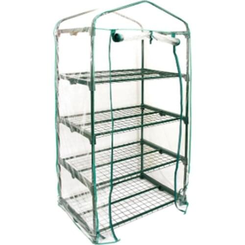 PVC Warm Garden Tier Folding Mini Transparent Garden Cover Household Plant Greenhouse Waterproof Garden Plants NO Iron Stand