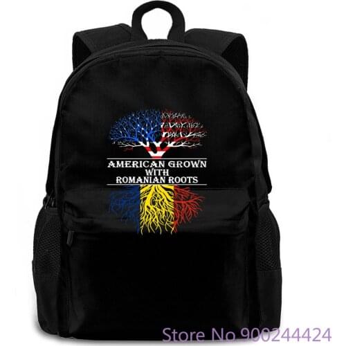American Grown with Roian Roots Print Male Basic Models women men backpack laptop travel school adult student