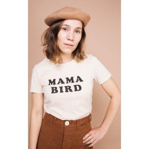Skuggnas The Original Mama Bird t-shirt Mama Gift t shirts Short Sleeve Fashion Bride Clothing mom t shirts Women t shirts
