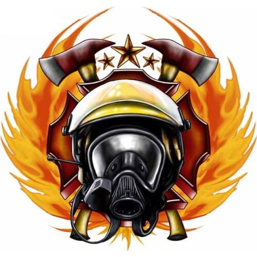 Personality Sticker Firefighter Car Accessories Fashion Decal Sunscreen Windows Occlusion Scratch Decoration
