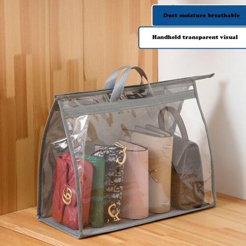 Bag dust bag wardrobe hanging bag storage bag PVC transparent waterproof and moisture-proof leather bag protection bag