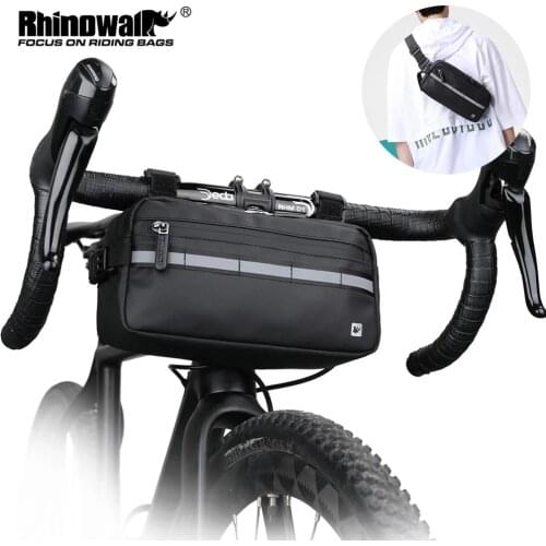 Rhinowalk Handlebar Bag Bicycle Frame Bag Waterproof Portable Shoulder Bag Multifunction Large Capacity Bike Accessorie