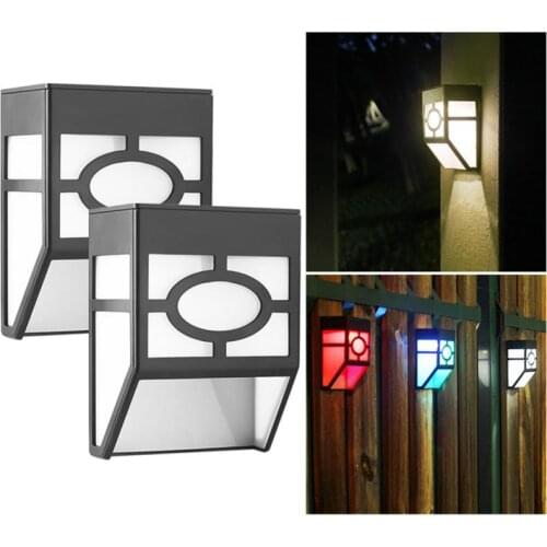 LED Wall Lamp Solar Lights Outdoor Waterproof Pane Courtyard Fence Garden Landscape Wall Light Retro Hex Flame Lamp Night Light