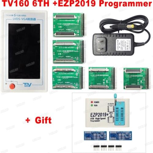 TV160 Generation of LVDS Turn VGA Converter With The Display LCD/LED TV Motherboard Tester Mainboard Tool With Gift EZP2019