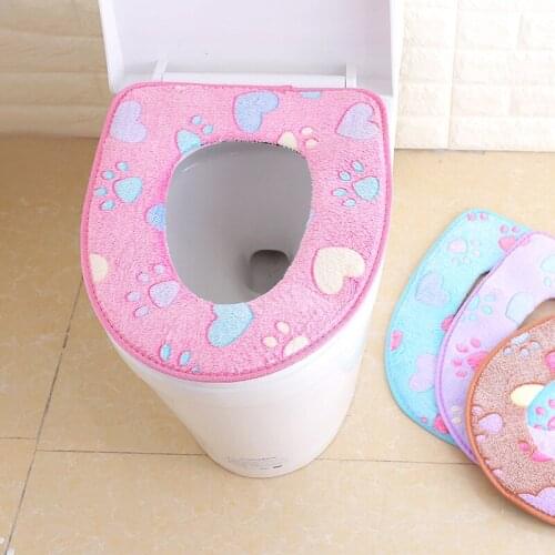 Comfortable Soft Washable Toilet Seat Mat Set for Home Decor Closestool Mat Seat Case Warmer Toilet Lid Cover Accessories