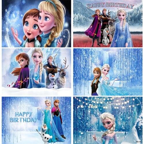 Winter Ice Frozen Snowflake Christmas Castle Backdrop Princess Girls Birthday Frozen Theme Party Decor Supplies Photo Background