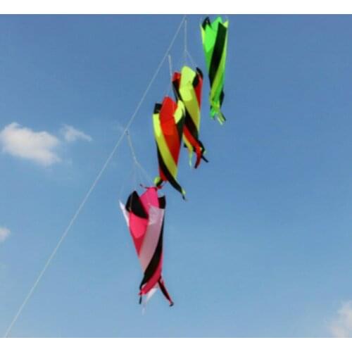 2pcs 120cm Kite Windsock Spiral Turn Tail Kite Accessories Outdoor 10m Rainbow bar Tail For Delta kite Stunt kite Pendant