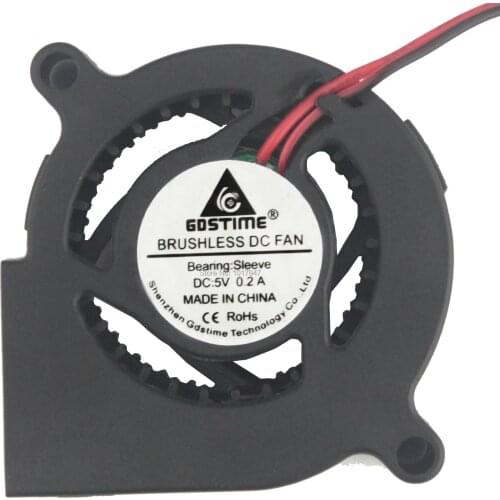 20 pcs lot Gdstime Brushless DC Turbine Blower Cooling Fan 5V 2pin 5020s 50mm 50x20mm 5cm