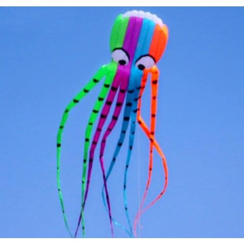 8 m Large Coloreful Octopus Kite New High Quality Software Power Octopus Kite Good Flying Outdoor Sports Fun