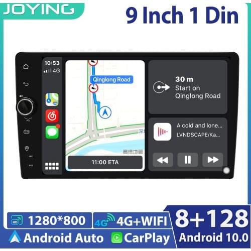 Single din touch screen 9" 2.5D IPS Android 10 4GB 64GB Univeral Car Radio Stereo 4G Android Auto Carplay Multimedia Player OBD2