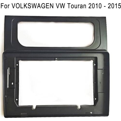 Car Fascia Navigation Fascias Dash Frame Kit For 10" ~10.2" Android Multimedia Player For VOLKSWAGEN VW Touran 2010 - 2015