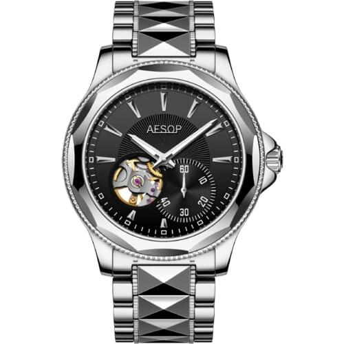 AESOP Top Brand Luxury Men Watches Japan Automatic Clock Man Tungsten Steel Waterproof Business Sapphire Mechanical Wristwatch
