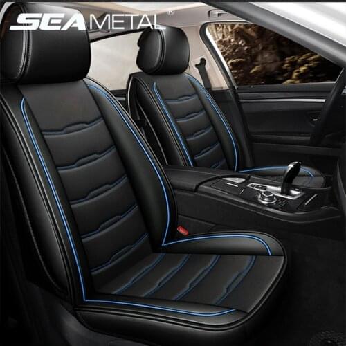 Leather Car Seat Cover Automobiles Seat Cover Set Four Seasons Luxury Seat-Cover Pad Interior Auto Protector Chair Cushion Goods