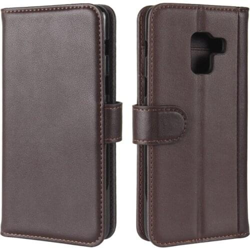 Geniune Leather Case For Galaxy A5 2018 A530F Genius Leather Bookcover case for Galaxy A7 2018 A730F case 30pcs DHL Free