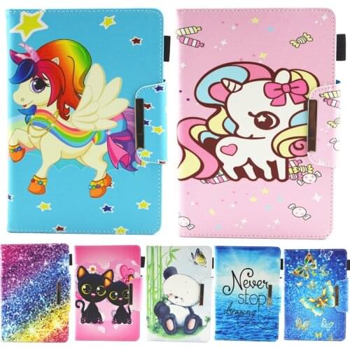 Cute Cartoon Unicorn Panda for Huawei MatePad T8 8.0 Case Universal for Lenovo Tab 4 8 E8 Case for iPad mini 2 Flip Cover Kids