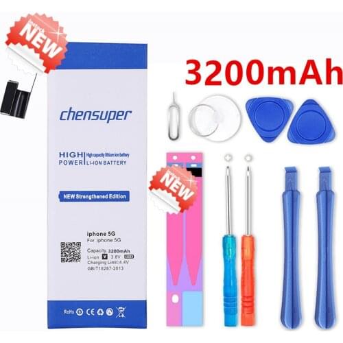 Chensuper Top Brand High quality 3200mAh Battery for Apple iPhone 5 iphone5 iphone 5G iphone5G + tools