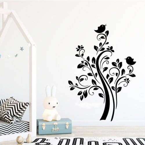 Diy Trees and birds Family Wall Stickers Mural Art Home Decor For Bedroom Decoration Background Wall Art Decal