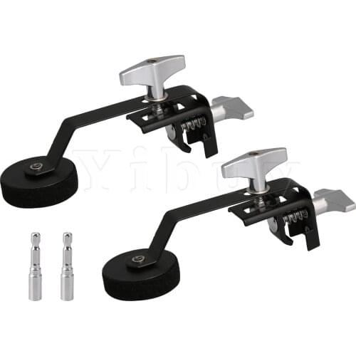 4PCS Percussion Drum Silencer with Knob & Drill Bit Tuning Key for Drum