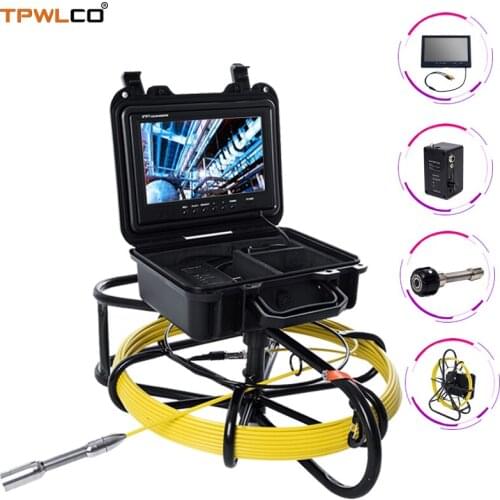 9inch LCD Screen Waterproof 23mm Len Camera Head 20m Cable DVR Recording Pipe Inspection Video Camera System Sun-visor