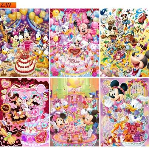 Disney DIY 5D Square&round Full 5d Diamond Cartoon Mickey 5d Diy Diamond Painting Cross Stitch Diamonds Embroidery Home Decor
