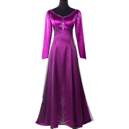 Movie Ice Snow Queen Elsa Cosplay Costume Adult Women Sleeping Dress Fancy Halloween Party Nightgown