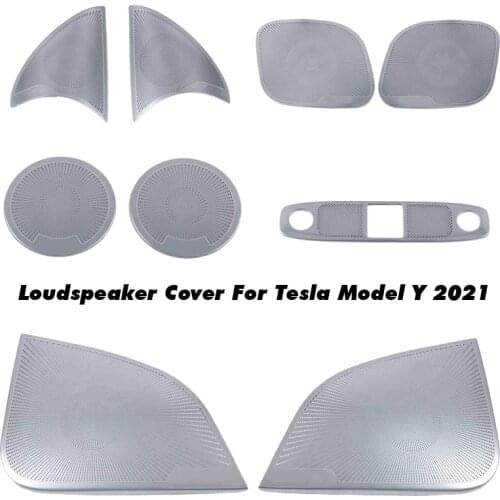Car Interior Audio Speaker Cover Sticker Door Loudspeaker Cover Under Seat Outlet Vent Trim For Tesla Model Y 2021