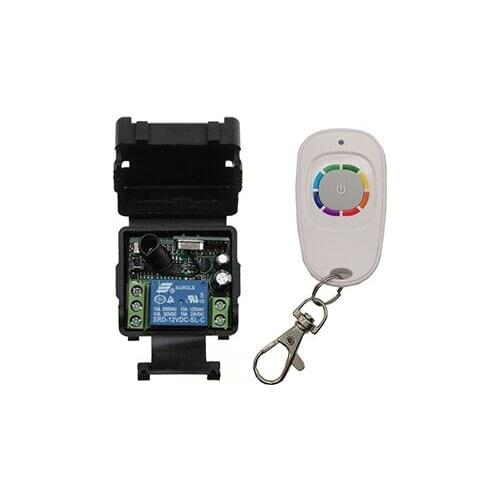Mini Wireless RF Remote Control Light Switch 10A Relay Output Radio DC12V 24V 1 CH Channel 1CH Receiver Module +Transmitter