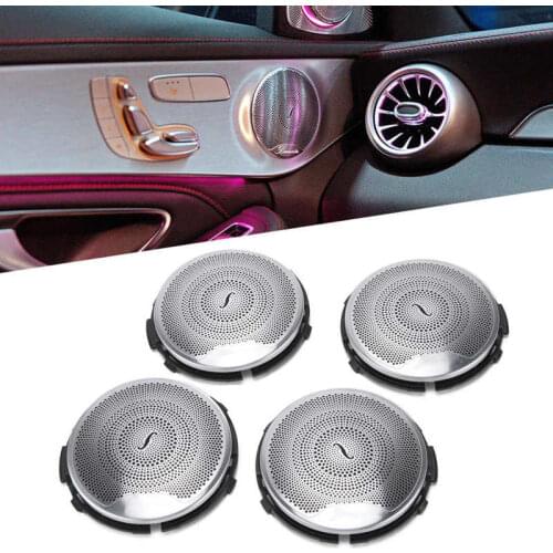 4pcs Door Midrange Speaker Covers fit for Mercedes-Benz C GLC E-Class W205 W213 X253 2015-2021