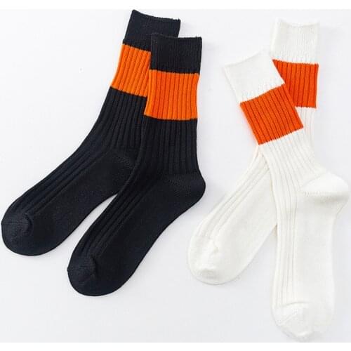 Wholesale New Autumn Winter Celebrity Style Patchwork Man Outing Sports Exquisite Skateboard Hip Hop Fashion Crew Tube Socks