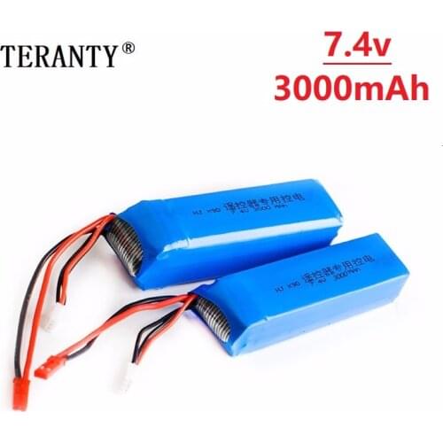 Original 7.4V 3000mAh Lipo Battery for Frsky Taranis X9D Plus Transmitter Toy Accessories 2s 7.4v Rechargeable battery 5pcs