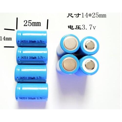 FREESHIPPING 10PCS ER14250 LS14250 14250 3.7V300MAH Lithium Battery Large Capacity Rechargeable