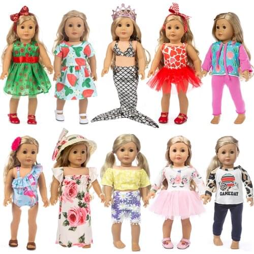 Fit 18 inch Baby Doll Clothes Accessories Beautiful Dress Swimsuit for American og Girl Dolls Baby GIft
