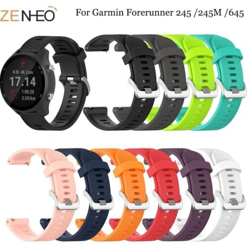20mm Watchband For Garmin Forerunner 245 Strap Silicone Bracelet For Garmin Forerunner 245M/ 645/Vivoactive3 Accessories