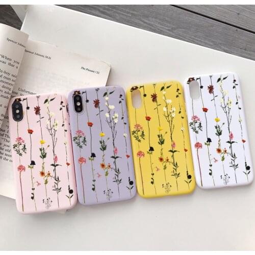 Luxury Flower Vine Case For iPhone 11Pro 12 Mini 11 Pro Max X XR XS Max 6 6s 7 8 Plus 5 5S SE 2020 SE2 Soft TPU Matte Back Cover
