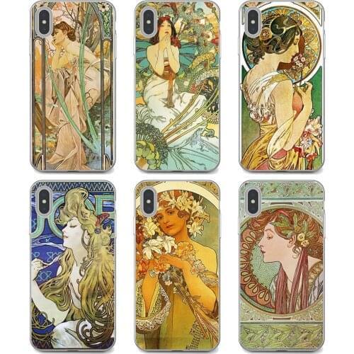 Silicone Case For Samsung Galaxy A9 A8 Star Lite A3 A5 A7 A6 Plus 2018 2015 2016 2017 art-poster-ALPHONSE-MUCHA