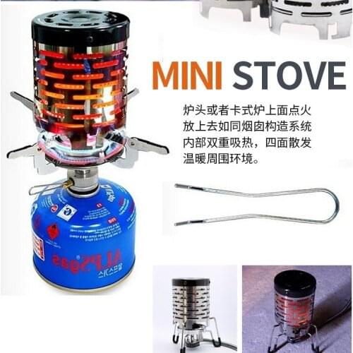 Outdoor heating stove camping portable autumn and winter tent heating hood equipped with stainless steel heating hood