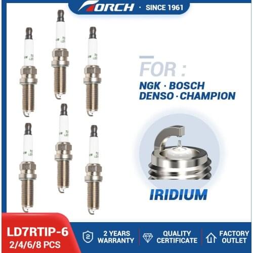 Candle Replace for NGK ILKAR7D6G Spark Plug Iridium Platinum TORCH LD7RTIP-6 Ignition System