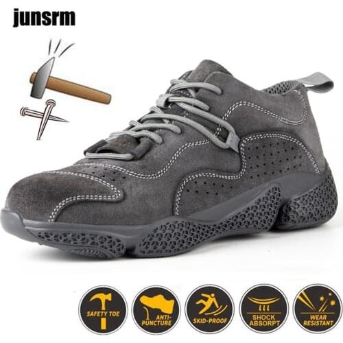 Safety shoes lightweight non-slip splash-proof welders steel-toed shoes puncture-resistant mens steel-toed shoes indestructibl