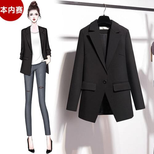 Blazer Women Womens Black Suit Fall Casual Suit Jacket Veste Femme