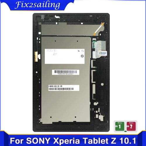 For Sony Xperia Tablet Z 10.1 SGP311 SGP312 SGP321 LCD Display Monitor Touch Screen Panel Digitizer Sensor Glass with Frame
