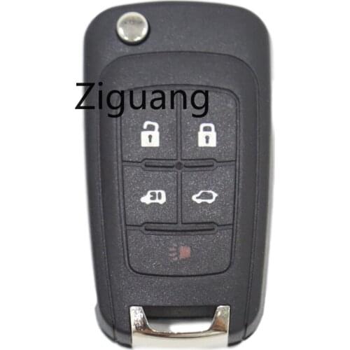 Ziguang 5Buttons Flip Remote Control Foldin car Key Shell Replacement Remote Car Key Shell 5BT Flip Folding Key Case Fob For GL8
