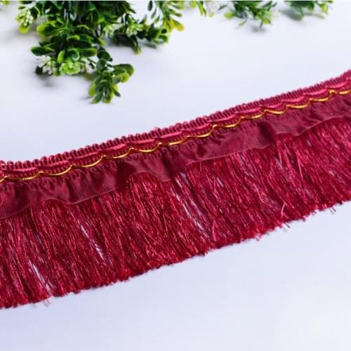 12 Yards/lot Long Lace Fringe Tassel Trimming For Latin Dress Stage Clothes Accessories Lace Ribbon Borla Poliester Flecos