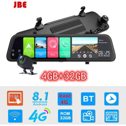 2021 New 12 Inch IPS 4G Full HD 1080P Dashboard Camera GPS Android 8.1 Navigation ADAS Dual Lens Car Video Recorder DVR