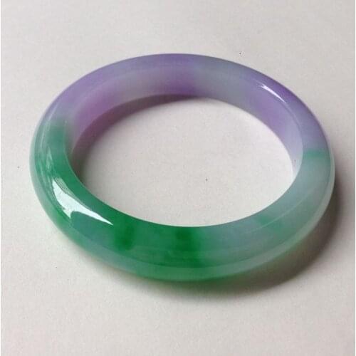 2021 jewelry natural Burmese jade light purple Emerald Bracelet 54-62mm bracelet elegant princess bracelet best gift